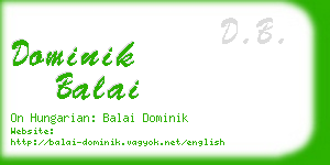 dominik balai business card